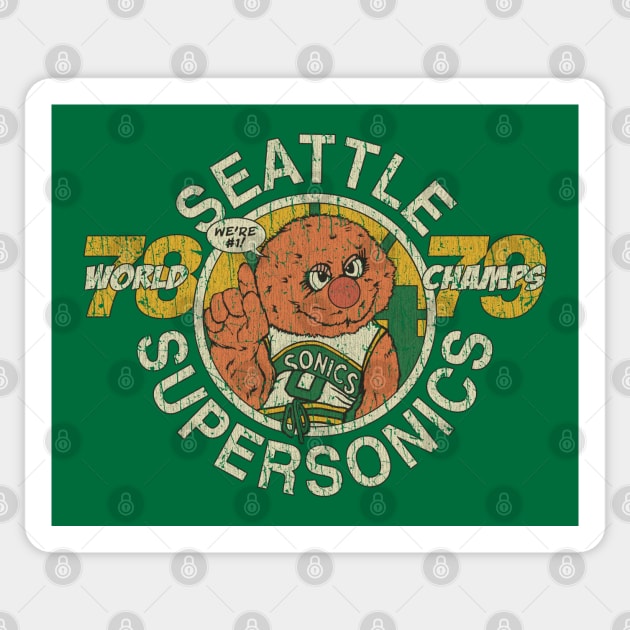 Supersonics We're Number One 1979 Sticker by JCD666